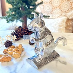 Nutty Squirrel Cast Aluminum Nutcracker